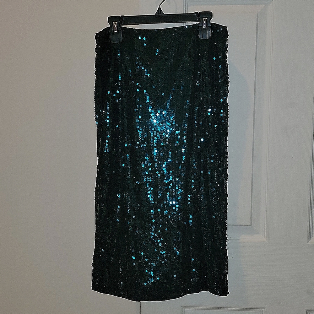 Emerald Green Sequin Skirt